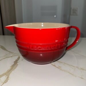 Le Creuset Stoneware Signature Batter Bowl, 3.25qt., Cerise